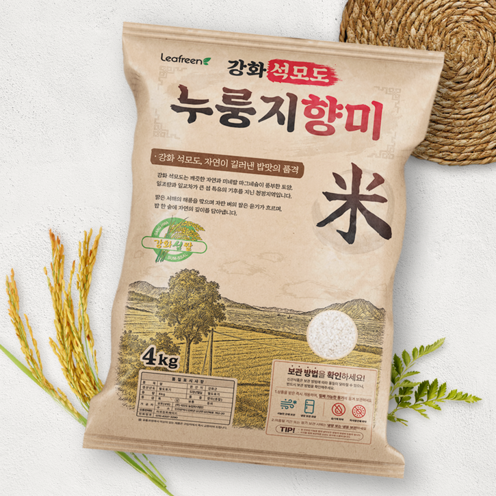 리프린 25년 햅쌀 강화 석모도 누룽지향쌀 강화섬쌀, 상등급, 1개, 4kg