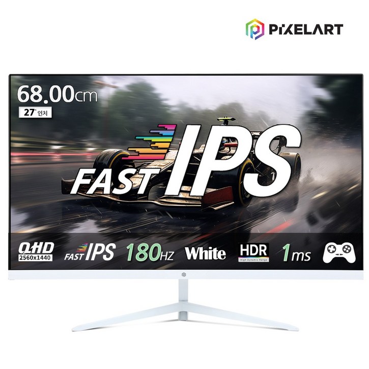 (연말이벤트)픽셀아트 PIXELART PAQ2718W 화이트 무결점 QHD 180Hz FastIPS 게이밍 모니터, 68cm, PAQ2718W