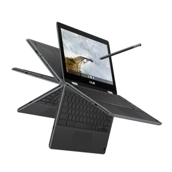 ASUS 크롬북 11.6인치 2in1 C214MA-BW0275 터치팬 포함 Intel Celeron N4020 램4G SSD64G Chrome OS, C214MA-BW0275, Chrome OS, 4GB, 64GB, 다크 그레이