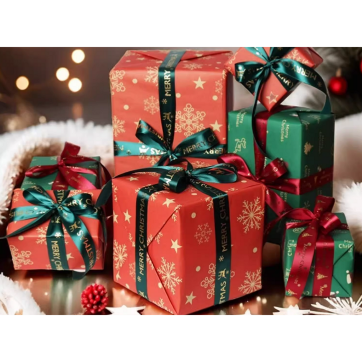 RAONLIVING 크리스마스 선물상자 박스장식 선물포장 크리스마스트리 아래 장식 선물 상자 크리스마스 장식품