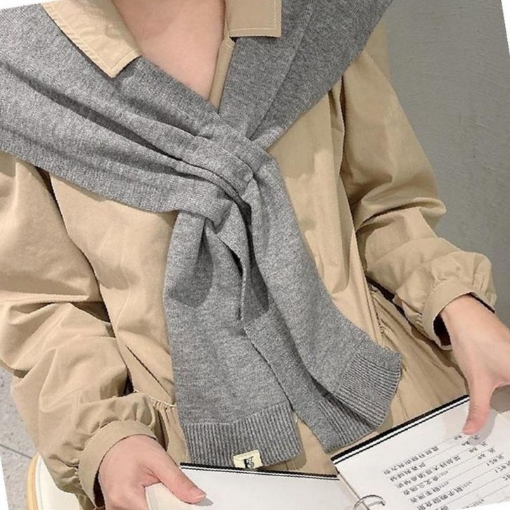 페이크가디건 심플 데이트룩 여름 봄 무지 레이어드룩