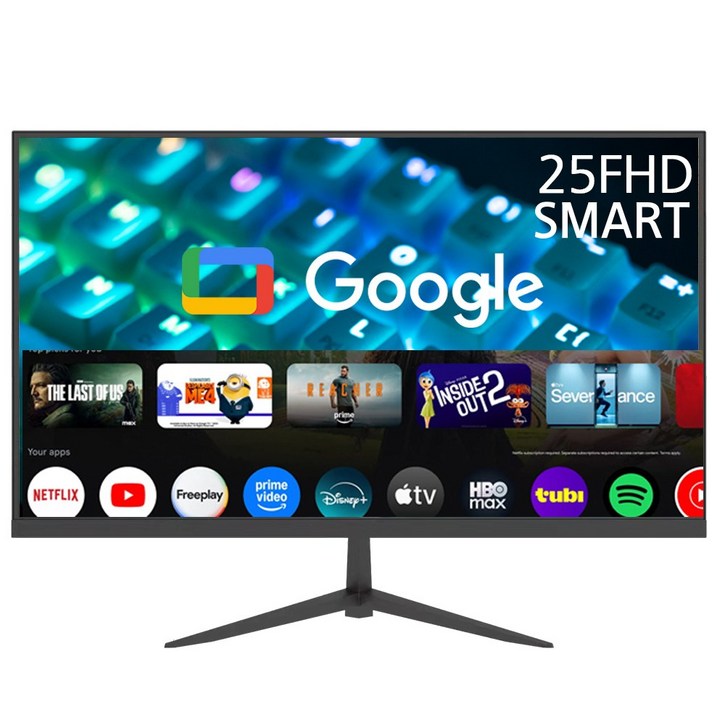 프리토스 68.6cm (27인치) FHD 스마트 모니터 안드로이드 블랙 화이트, 25인치 스마트모니터(블랙), 62.6cm