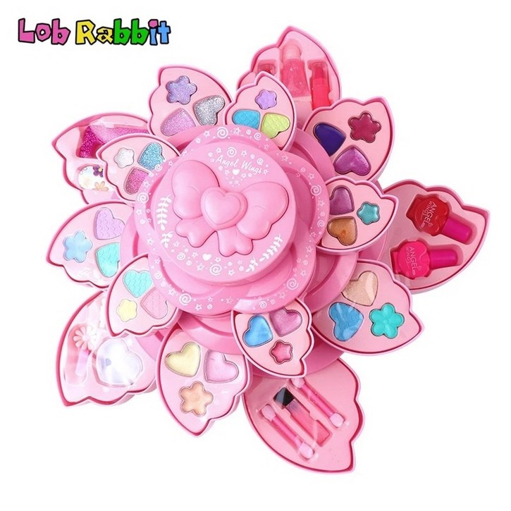 이런샀네 꽃모양 여아용 메이크업 키트 놀이 장난감