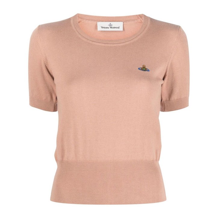 비비안웨스트우드 구체 자수 니트 탑
