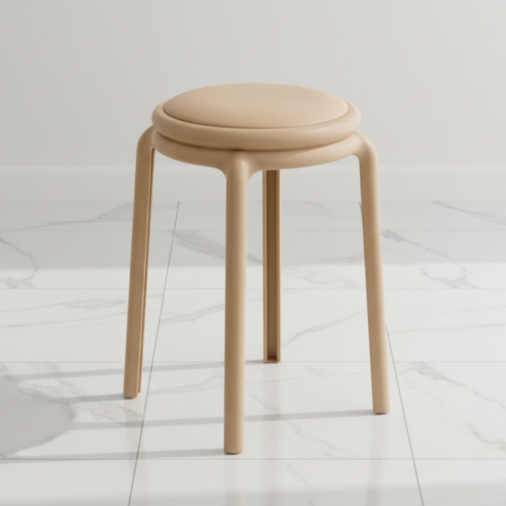 리틀보이 매일 쓰는 미니멀 쿠션 스툴, 베이지, 1개