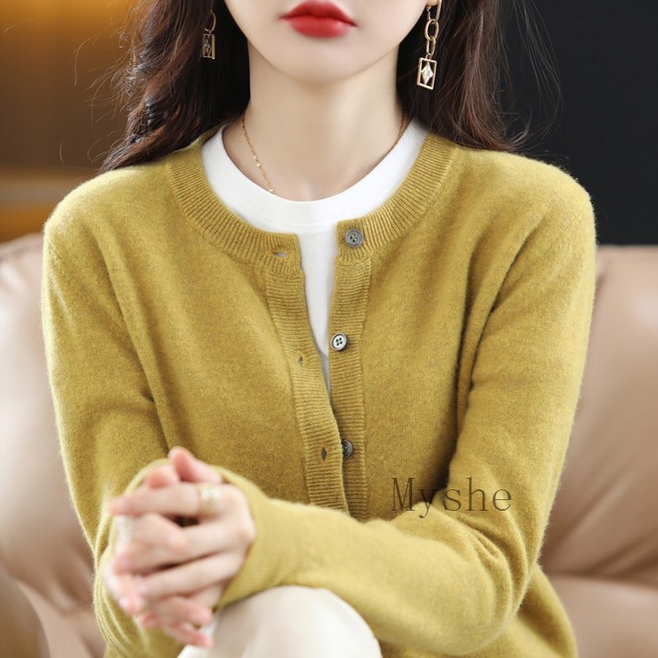 [Myshe]여성 얇은 스타일 가디건 봄 가을 볼레로 Ming528FEI528KS07