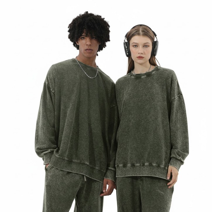 딥니스 면100 빈티지 워싱핏 맨투맨티셔츠