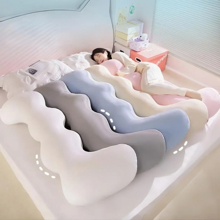 Zebeer 대형 냉감 바디필로우 인체공학 탈부착 롱쿠션 수면 긴베개