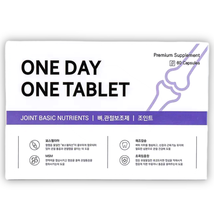 원데이원테블렛 강아지 고양이 관절영양제, 60회분, 뼈/관절강화, 2세트