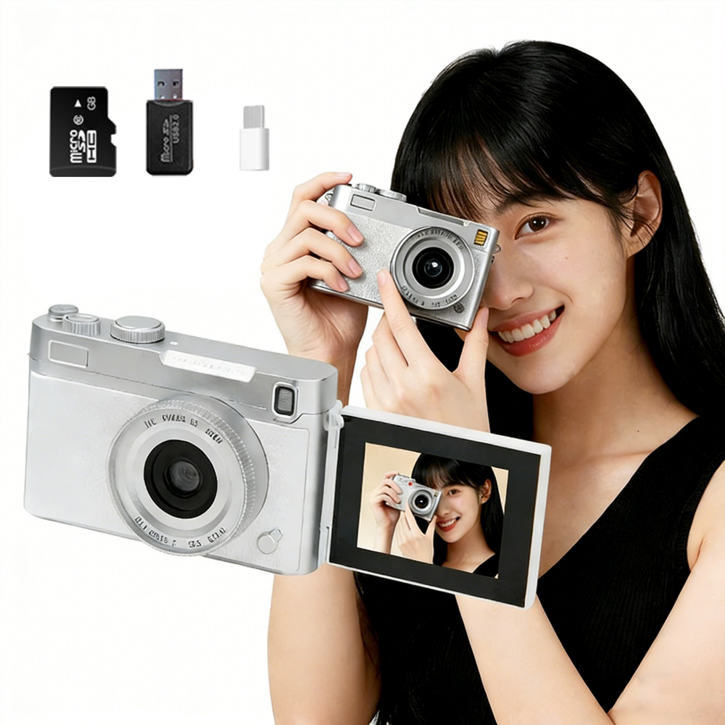 디토 디지털 카메라 Y2k 빈티지 카메라 6400만 16배줌 128G SD카드 포함