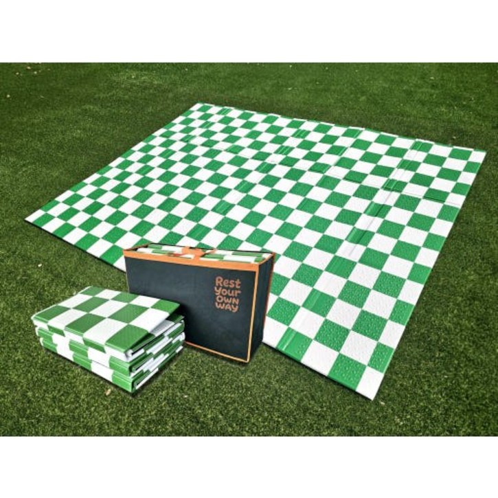 캠핑매트 야외용 돗자리 텐트 발포 이너매트 체크 그린패턴 중형 대형 특대형, 그린체크