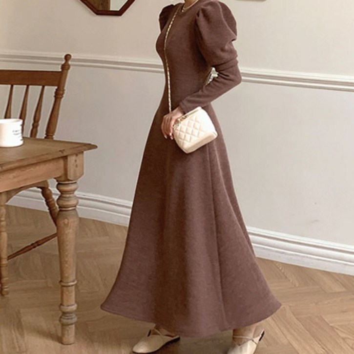 떳다그녀 에트나 퍼프 원피스