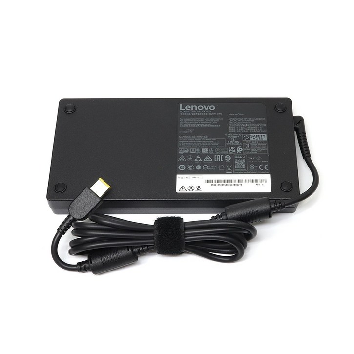 Lenovo 정품 20V 15A 300W 사각 슬림팁 어댑터 Legion 5 Pro 16ACH6 3080 3070 3060 전용 충전기, 1개