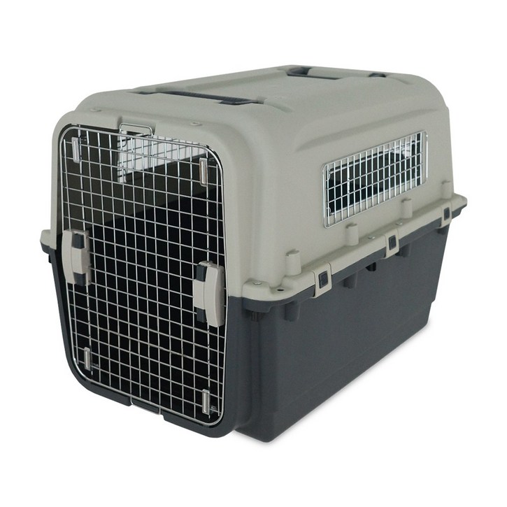 플러피랩 모노켄넬 강아지 이동장 캐리어, 1개, 다크그레이아이보리