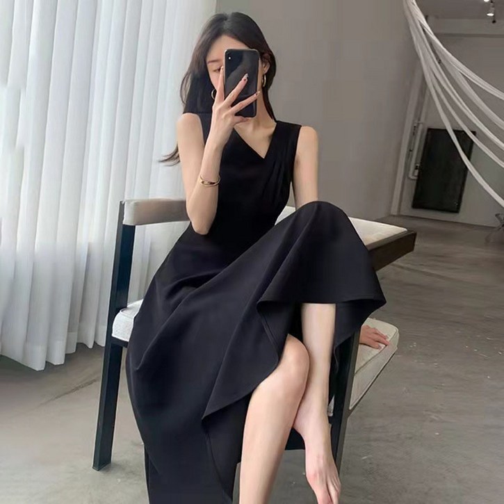 Seofst 원피스 원피스피규어 여아원피스 지고트원피스 여름 프렌치 민소매 비치 원피스 ZZTFZ004