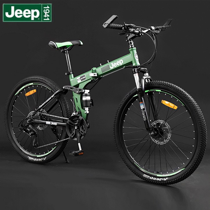 Jeep 지프 자전거 접이식 자전거 산악 자전거 24인치 26인치, 24인치 24단, 카키