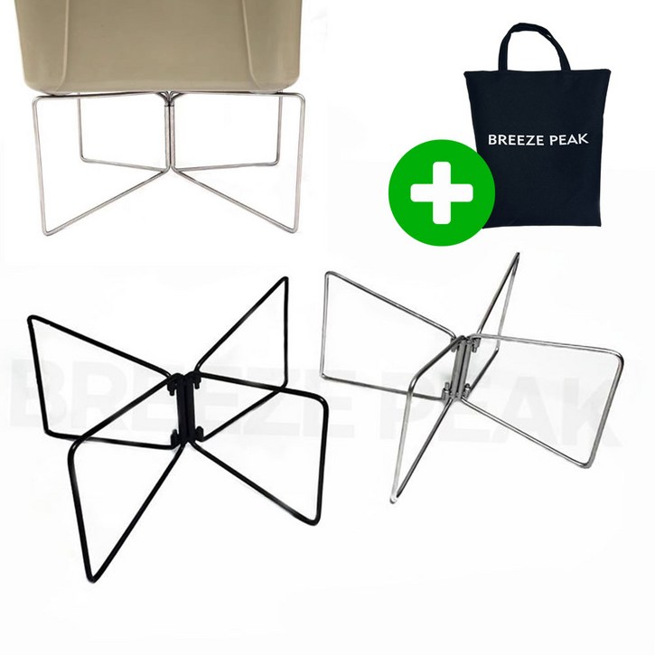 브리즈피크 멀티 스탠드 쿨러 캠핑 박스 받침대 거치대, 블랙, 1개