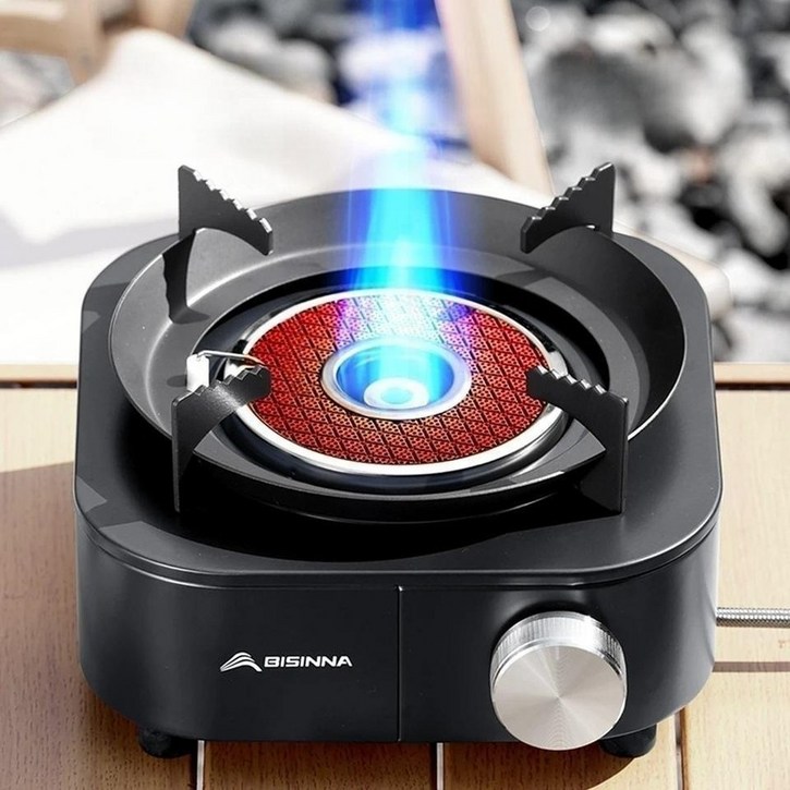 BISINNA 4000W 고출력 적외선 스토브 캠핑용 휴대용 분할형 경량 피크닉 하이킹, 다크블루