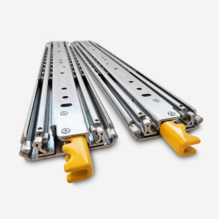 76폭 고하중 3단레일 광폭 가구레일 차량레일 잠금레일 캠핑카 카라반, 1개, (1조)