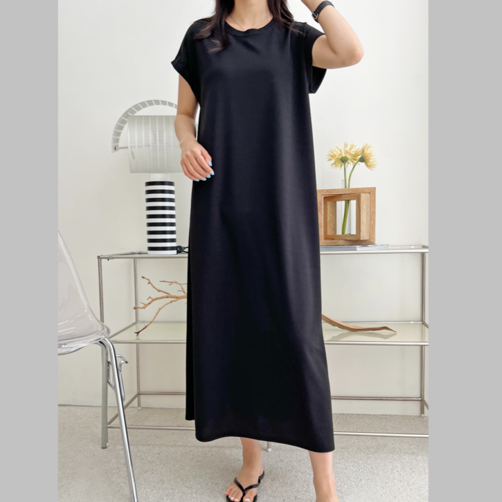엣지룸 빅사이즈 가오리 롱원피스 편한 일상복