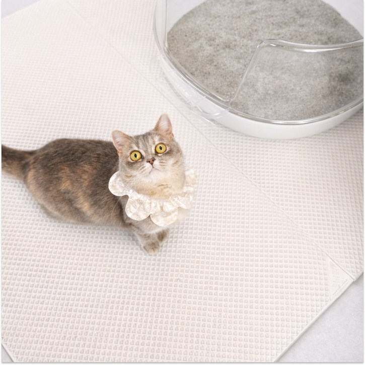 냥쌤 캐치매트 고양이 모래 사막화 방지 매트 화장실 패드, 3개, 롱타입