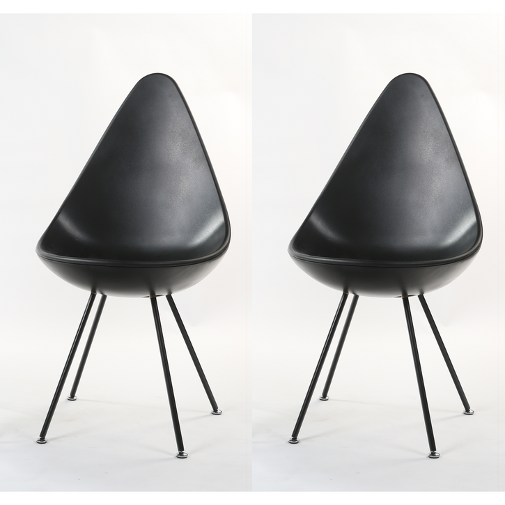 물방울 의자, 2p세트 (국내배송), 블랙