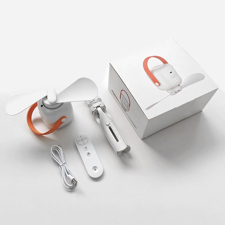 BOACE 야외 캠핑 실링팬탁상용 선풍기 받침대 포함 캠핑랜턴 3in1 다용도 휴대용 선풍기, 화이트 10400mAh