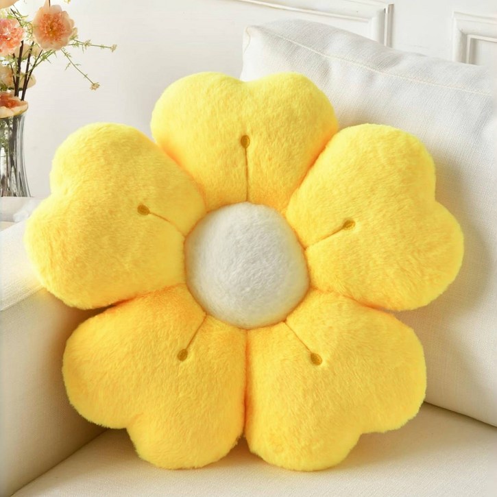 Susielady 꽃 모양 방석 꽃술 쿠션 소파 의자 장식 방석 쿠션