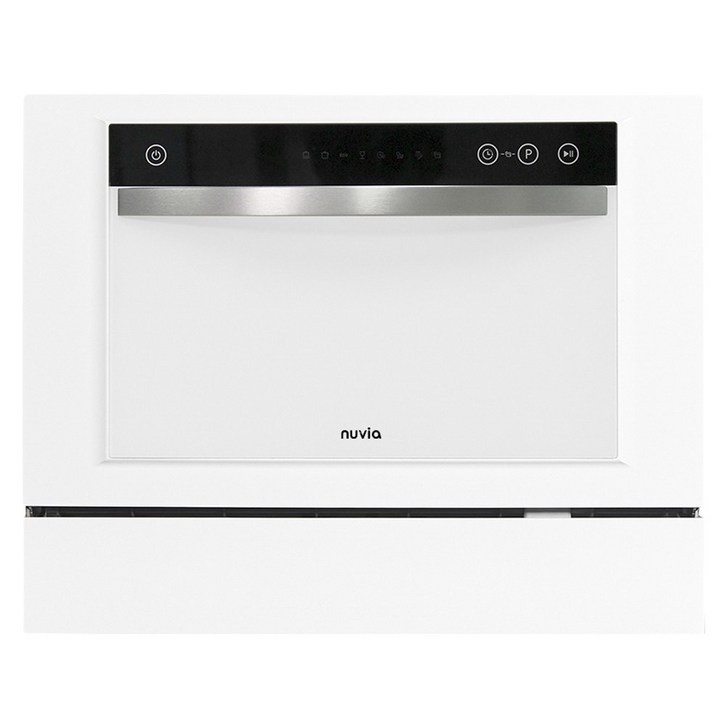 nuvia 누비아 식기세척기 NDWNI6W 6인용 무설치 무타공 자동문열림 UV 소형 미니 원룸