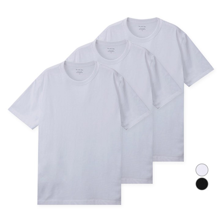 마인드브릿지 남성용 고밀도 순면 기본 반팔 티셔츠 MATS0101 3p