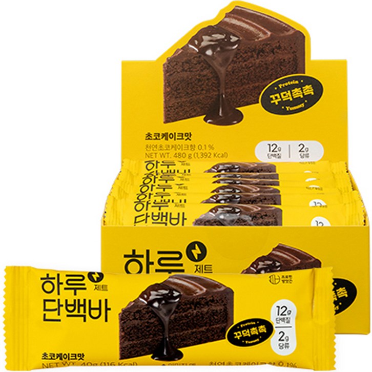 프로틴방앗간 하루단백질바 제트 초코케이크맛, 40g, 12개 - 쇼핑뉴스