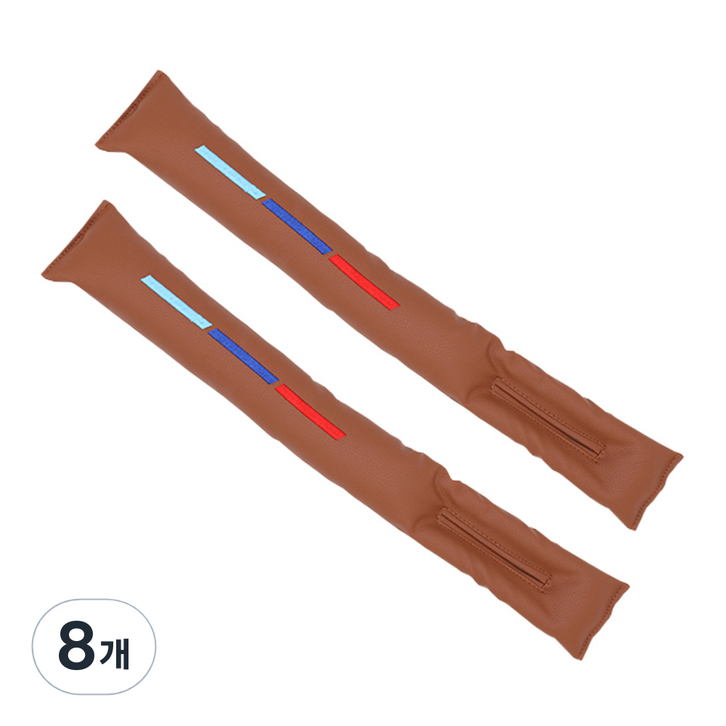 엠노블 차량용 스티치 틈새쿠션, 브라운, 8개