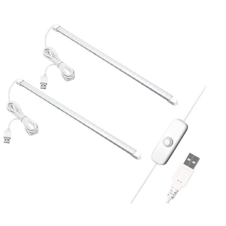 인테리어조명등 대한 USB LED 바 조명 단색 100cm 2p, 흰색 빛