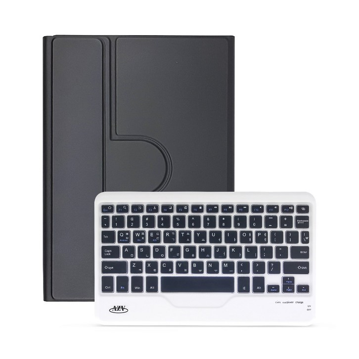 아이패드에어5 에어4 프로11 6세대 5세대 4세대 3세대 콤비 회전 블루투스 키보드 케이스, 블랙, 1개