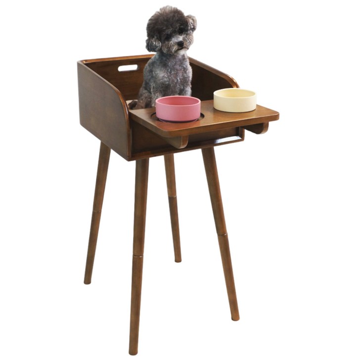 리틀바우 강아지 원목 식탁의자 하이체어 댕댕체어