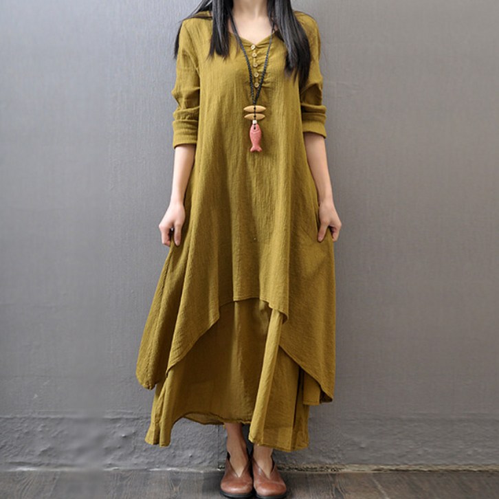 에리페 여성용 투투 레라 레이어드 롱 원피스