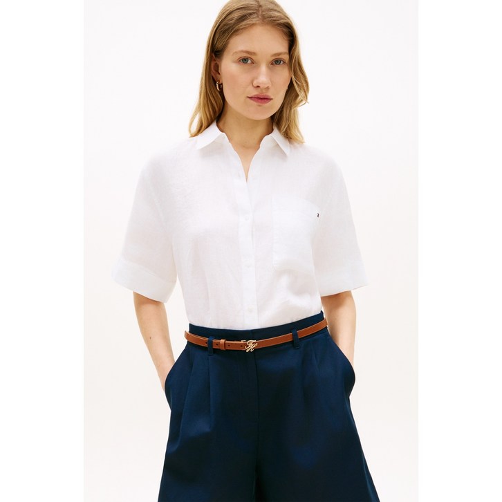 타미힐피거 에센셜 린넨 셔츠 T22G3WSH086WT1YCF