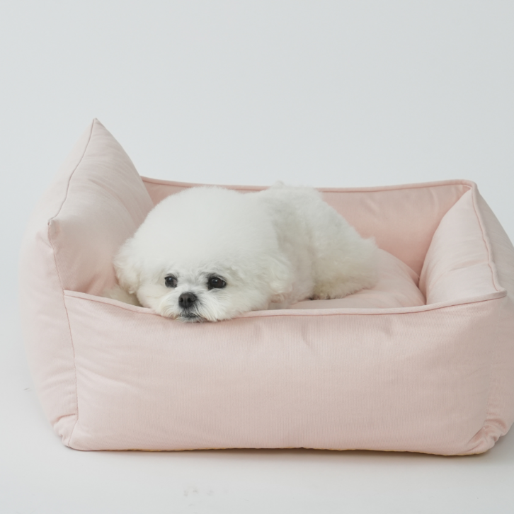 피치가든 사계절 커버분리형 등받침 사각 애견방석 D03 M2XL, 1개, 핑크