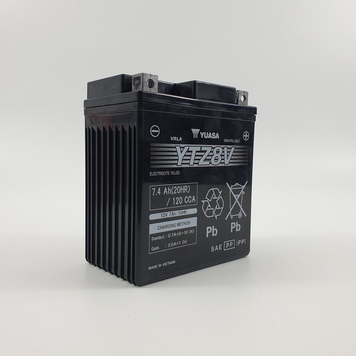 YUASA 유아사 YTZ8V PCX XMAX 125 150 300 오토바이 배터리, 1개