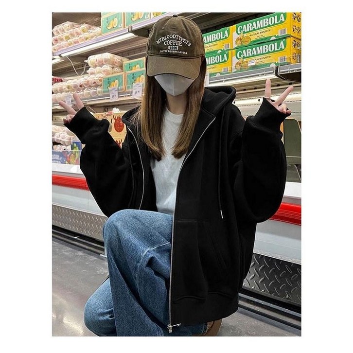 오버핏 무지 후드집업 남녀공용 데일리 봄 바람막이 오버핏 무지 후드집업 남녀공용 데일리 봄 바람막이