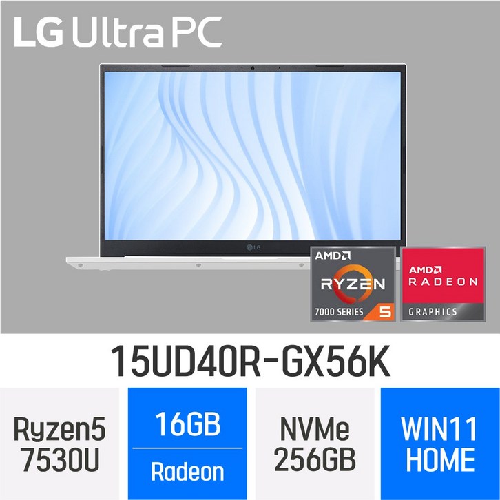 [오늘출발] LG전자 2023 울트라PC 15UD40R-GX56K - [무선마우스증정], 15UD40R-GX56K, WIN11 Home, 16GB, 256GB, 라이젠5, W