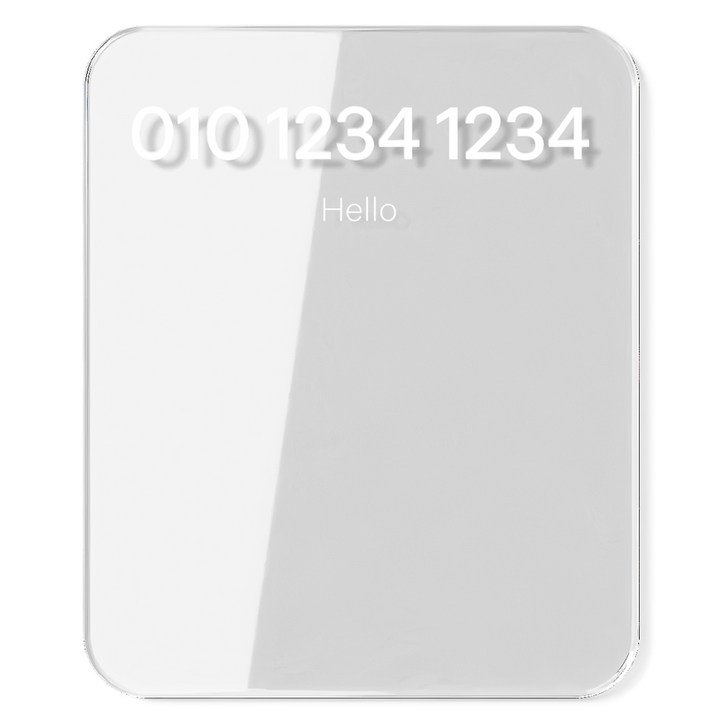 발키리스 크리스탈 틈새 무접착 주차번호판, 1개, 투명