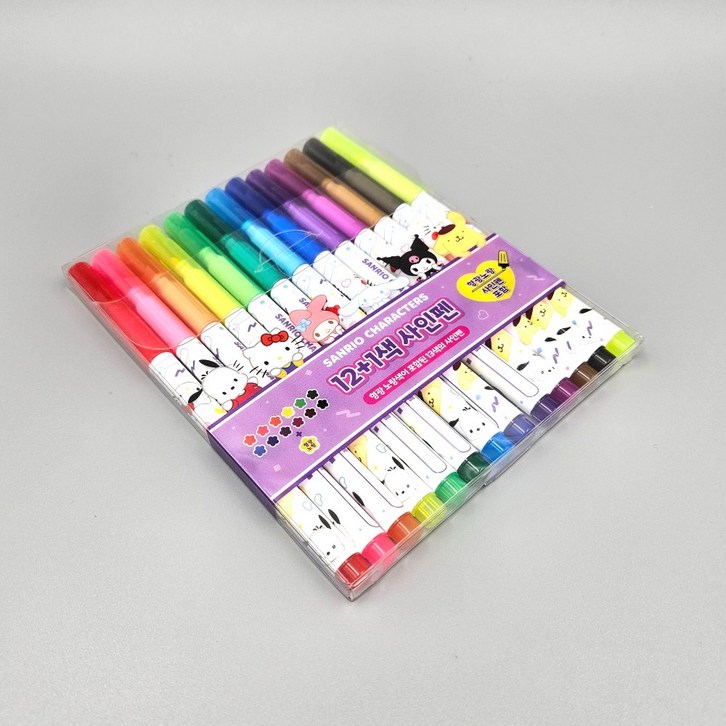 산리오 13색 사인펜 세트, 혼합색상, 1세트