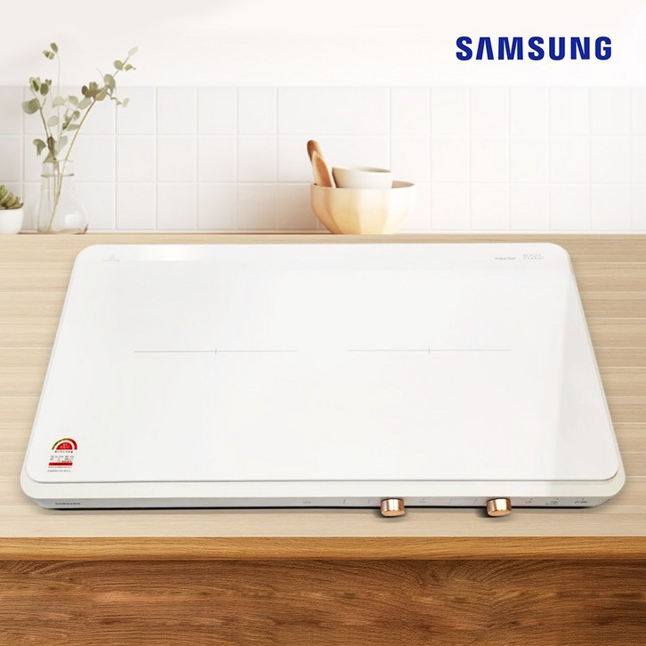 25년형 삼성전자 인덕션 더플레이트 2구 NZ62DG300CFW 화이트 프리스탠딩