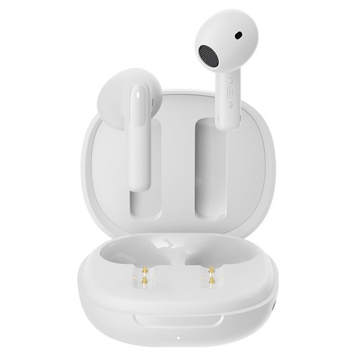 QCY 에일리버즈 세미 오픈형 노이즈 캔슬링 블루투스 이어폰, 화이트, QCYT37 ANC AilyBuds