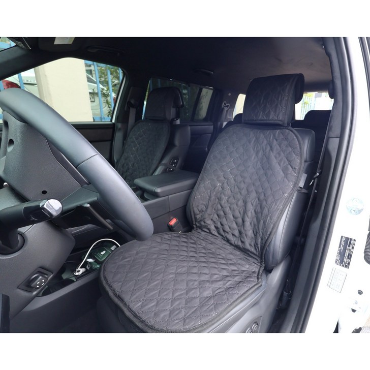 자동차 극세사 겨울 시트 화물차 시트 운전석 보조석 열선 시트 엉따 엉뜨 12V 24V, 1개