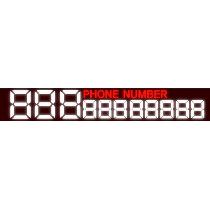 헥시스 주차번호 스티커 반사시트지 20cm