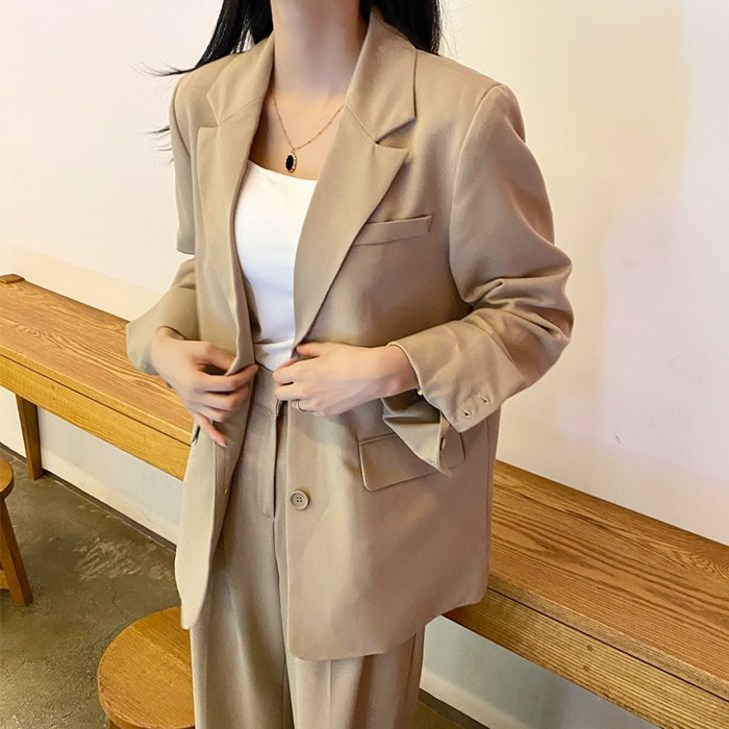 핫투 자켓슬랙스셋업 투피스 뒷밴딩 팬츠 세트 3color