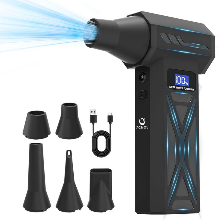 P70 4단계 터보 제트 블로워, 무선 에어건, 초고속 130,000RPM, LED 조명  배터리 잔량 표시, 휴대용 포켓 사이즈, 캠핑자동차 세차청소용