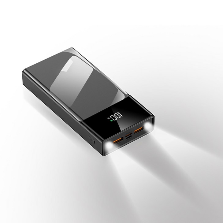 RTOL 대용량 고속충전 보조배터리 20000mAh PD 22.5W QC3.0 전량표시 멀티단자 손전등, 블랙 RTOL 대용량 고속충전 보조배터리 20000mAh PD 22.5W QC3.0 전량표시 멀티단자 손전등, 블랙